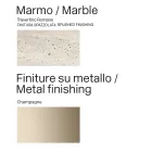 Lunaria bord med marmorskiva och metallbas, tillverkat i Italien Viadurini