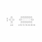 Utdragbart konsolbord upp till 325 cm i melamin Tillverkat i Italien - Settimmio Viadurini