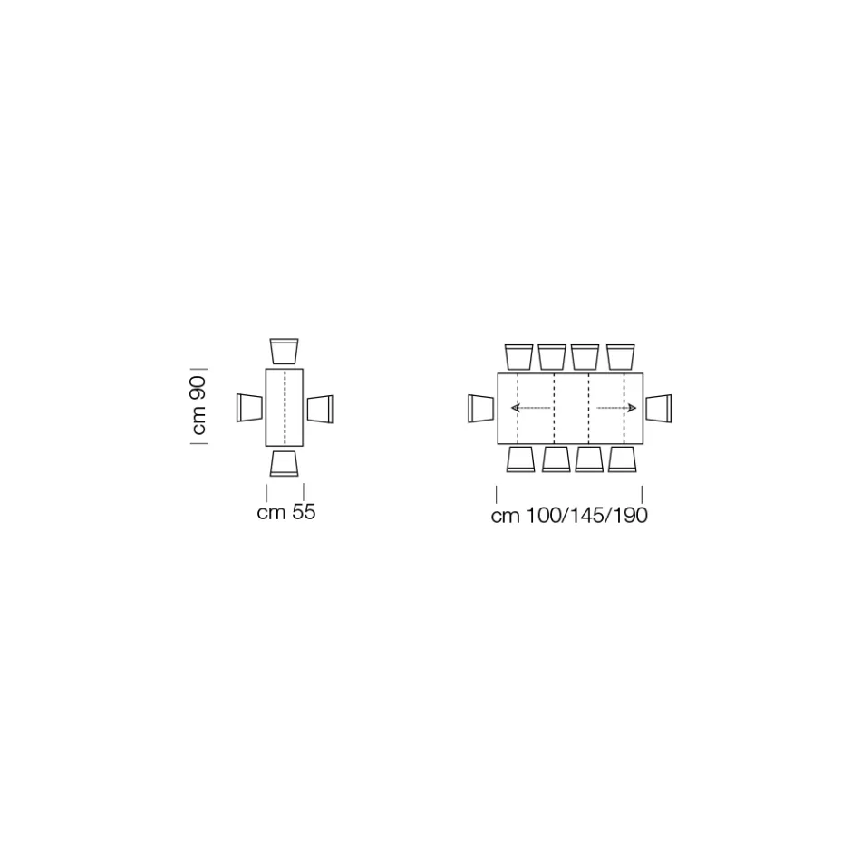 Utdragbart konsolbord i fanerat trä Tillverkat i Italien - Gordito Viadurini