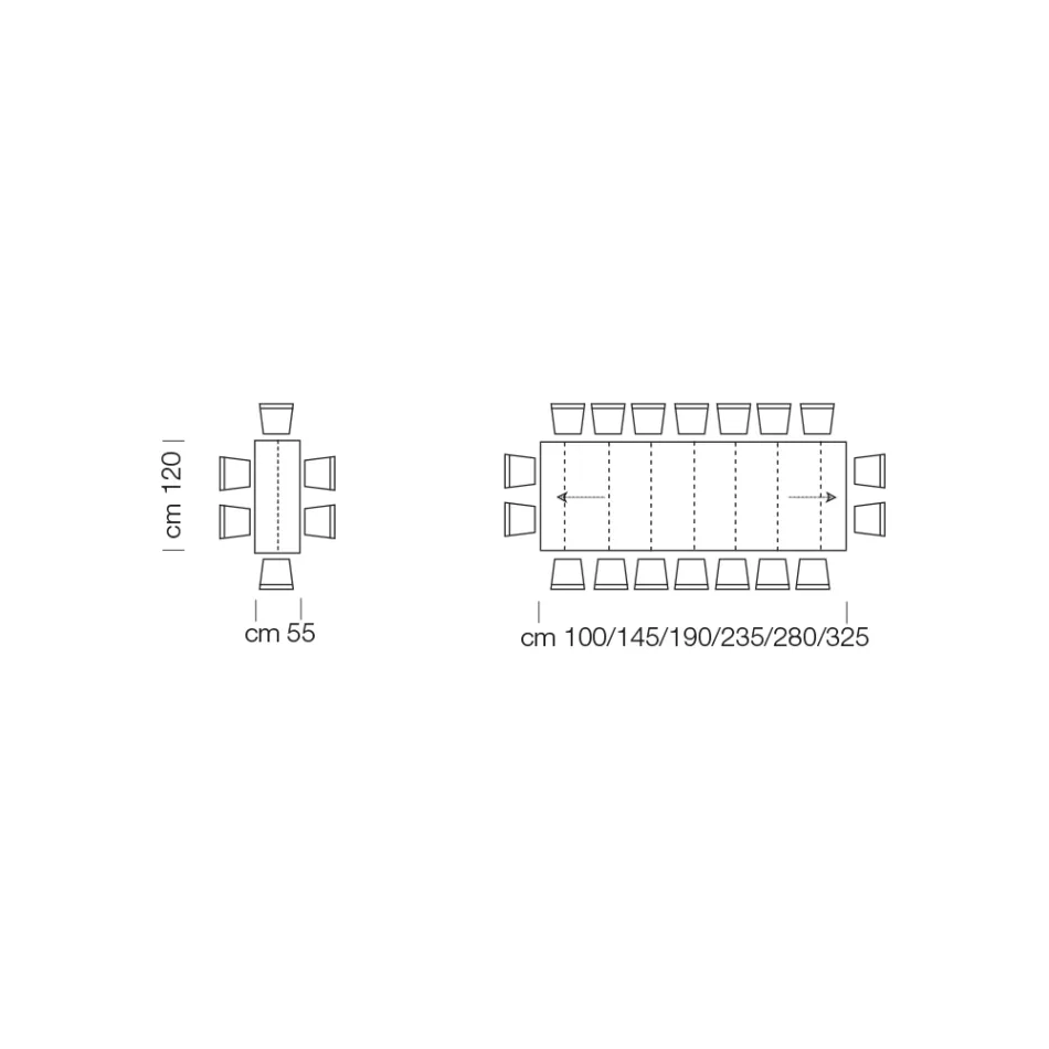 Utdragbart konsolbord i fanerat trä Tillverkat i Italien - Gordito Viadurini