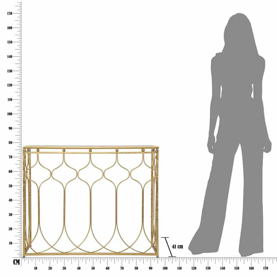 Modern design rektangulärt järnkonsolbord - Karine Viadurini