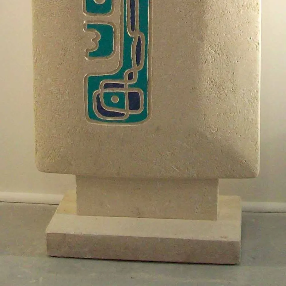 Rektangulär konsol bord i sten och kristall design Soter Viadurini