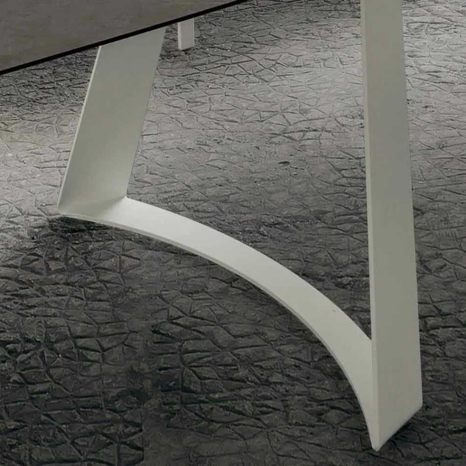 Utdragbart köksbord upp till 280 cm marmoreffekt tillverkat i Italien - Pinocchio Viadurini