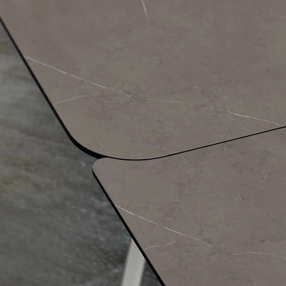 Utdragbart köksbord upp till 280 cm marmoreffekt tillverkat i Italien - Pinocchio Viadurini