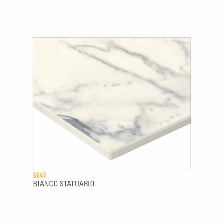 Utdragbart köksbord upp till 280 cm marmoreffekt tillverkat i Italien - Pinocchio Viadurini