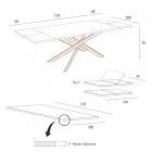 Utdragbart köksbord upp till 280 cm i trä tillverkat i Italien - Carlino Viadurini