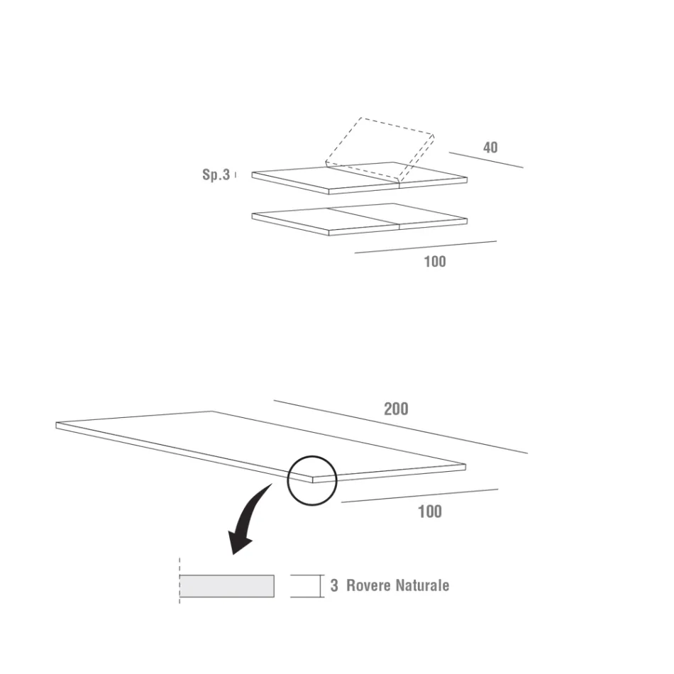 Utdragbart köksbord upp till 280 cm i trä tillverkat i Italien - Carlino Viadurini