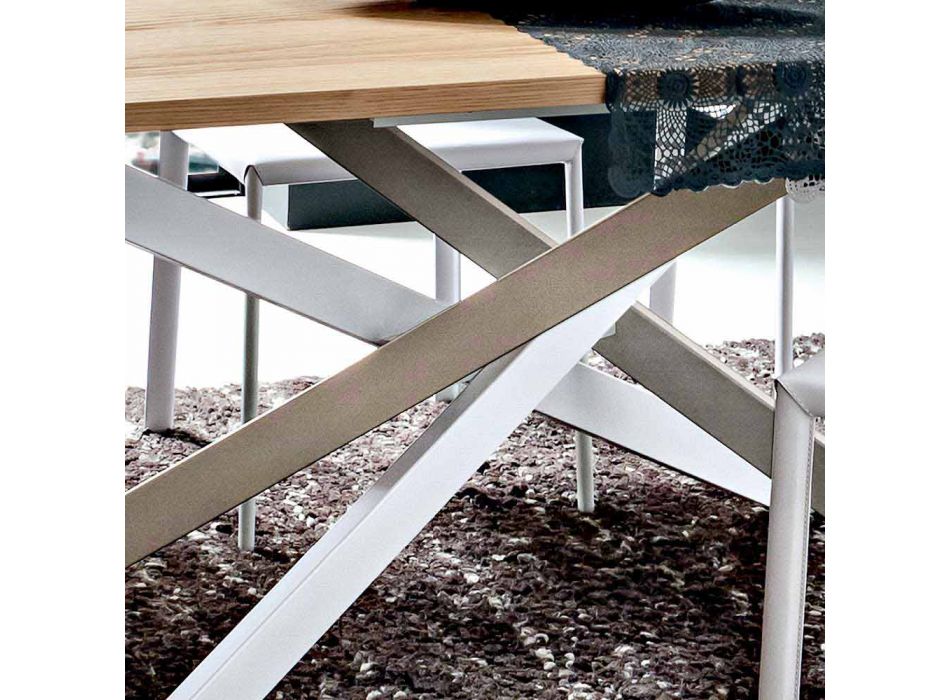 Utdragbart köksbord upp till 280 cm i trä tillverkat i Italien - Carlino Viadurini