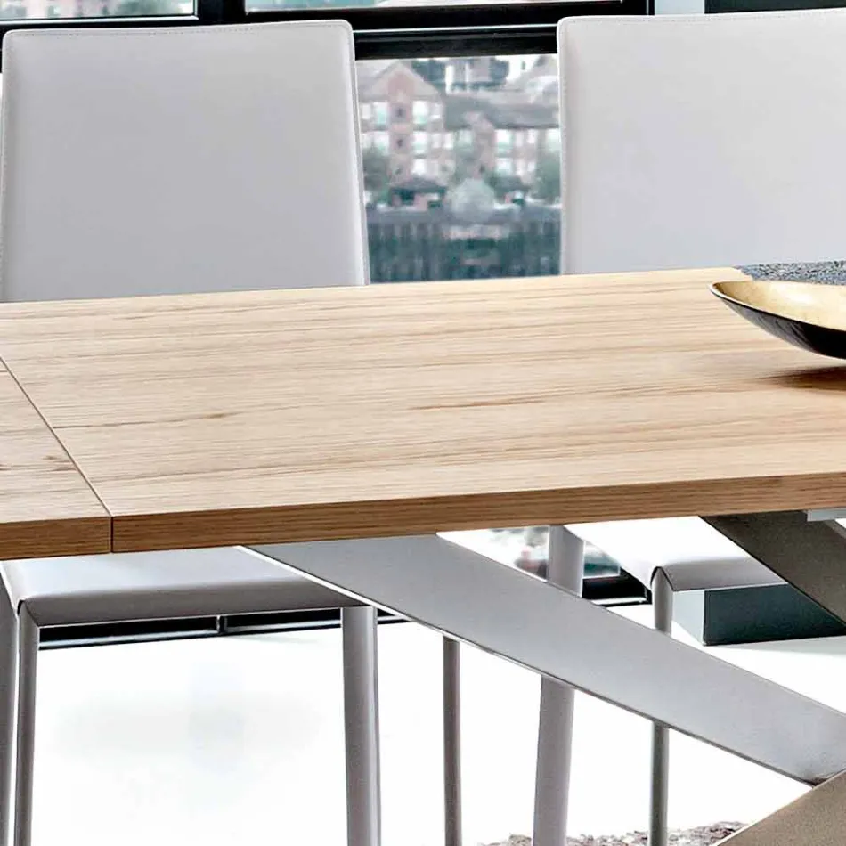 Utdragbart köksbord upp till 280 cm i trä tillverkat i Italien - Carlino Viadurini