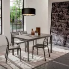 Köksbord med melaminplatta och metallbotten tillverkad i Italien - Spilla Viadurini