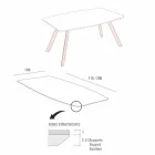 Köksbord i laminerad Fenix och svart aluminium tillverkat i Italien - Lingotto Viadurini