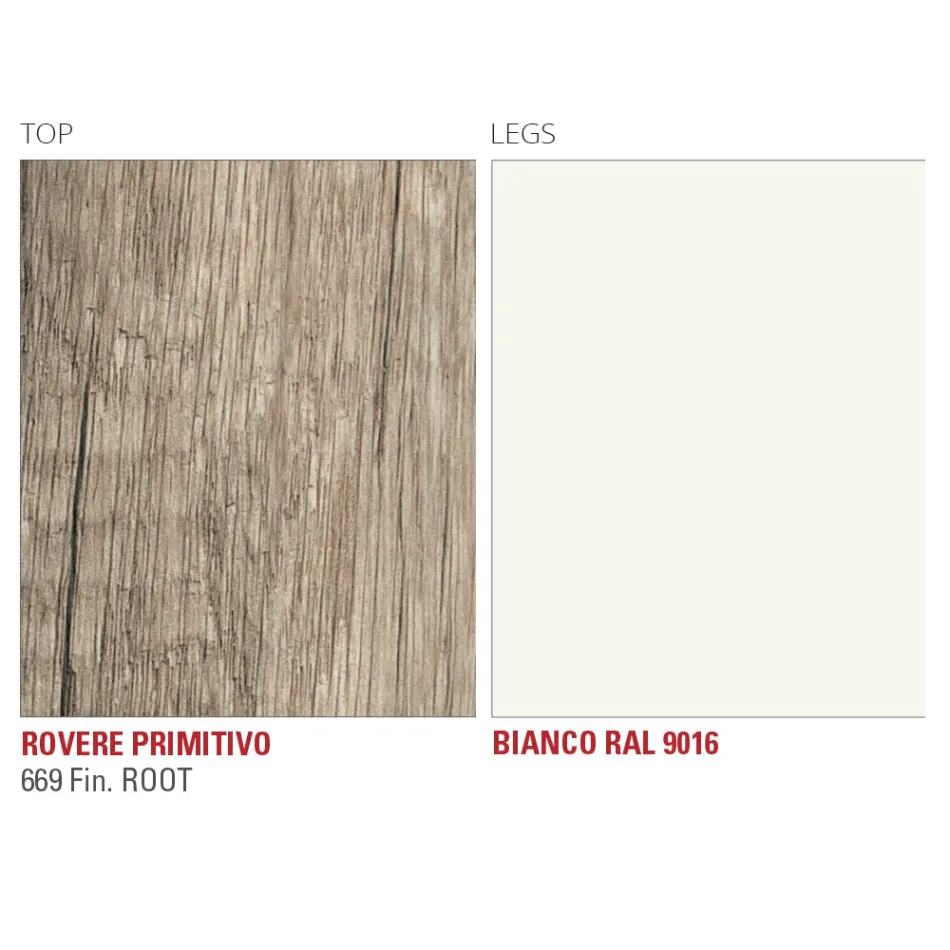 Köksbord i HPL med Fine Made in Italy metallunderrede - Pinocchio Viadurini