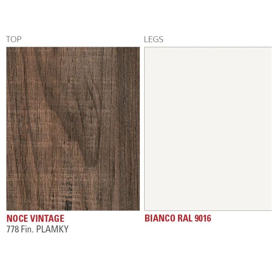 Köksbord i HPL med Fine Made in Italy metallunderrede - Pinocchio Viadurini