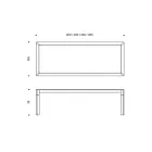 Köksbord i extra klart glas med träben Made in Italy - Super Viadurini