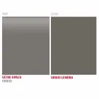 Köksbord i mattglas med metallkonstruktion tillverkad i Italien - brosch Viadurini