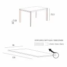 Köksbord i mattglas med metallkonstruktion tillverkad i Italien - brosch Viadurini