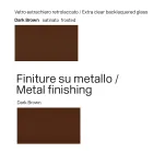 300 cm glasbord med metallbas, tillverkad i Italien - Lunaria Viadurini