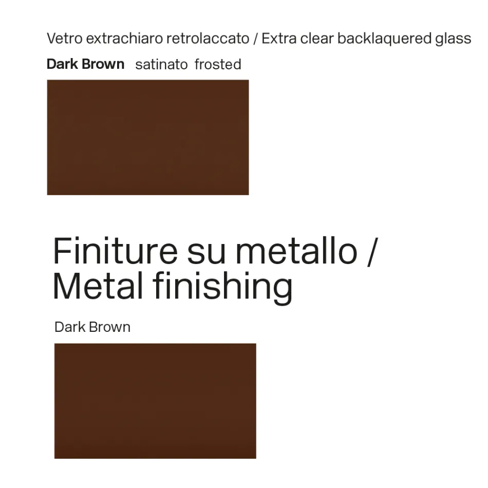 300 cm glasbord med metallbas, tillverkad i Italien - Lunaria Viadurini