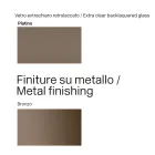 300 cm glasbord med metallbas, tillverkad i Italien - Lunaria Viadurini