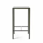 Utomhus målad metall fyrkantig barbord gjord i Italien - Fada Viadurini