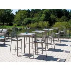 Fyrkantigt stångbord i målad metall tillverkad i Italien - Kuba Viadurini