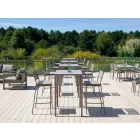 Fyrkantigt stångbord i målad metall tillverkad i Italien - Kuba Viadurini