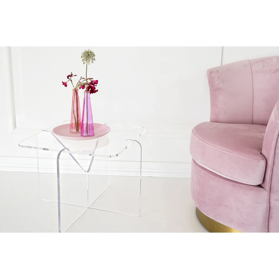 Design soffbord i transparent eller rökt plexiglas - Draco Viadurini