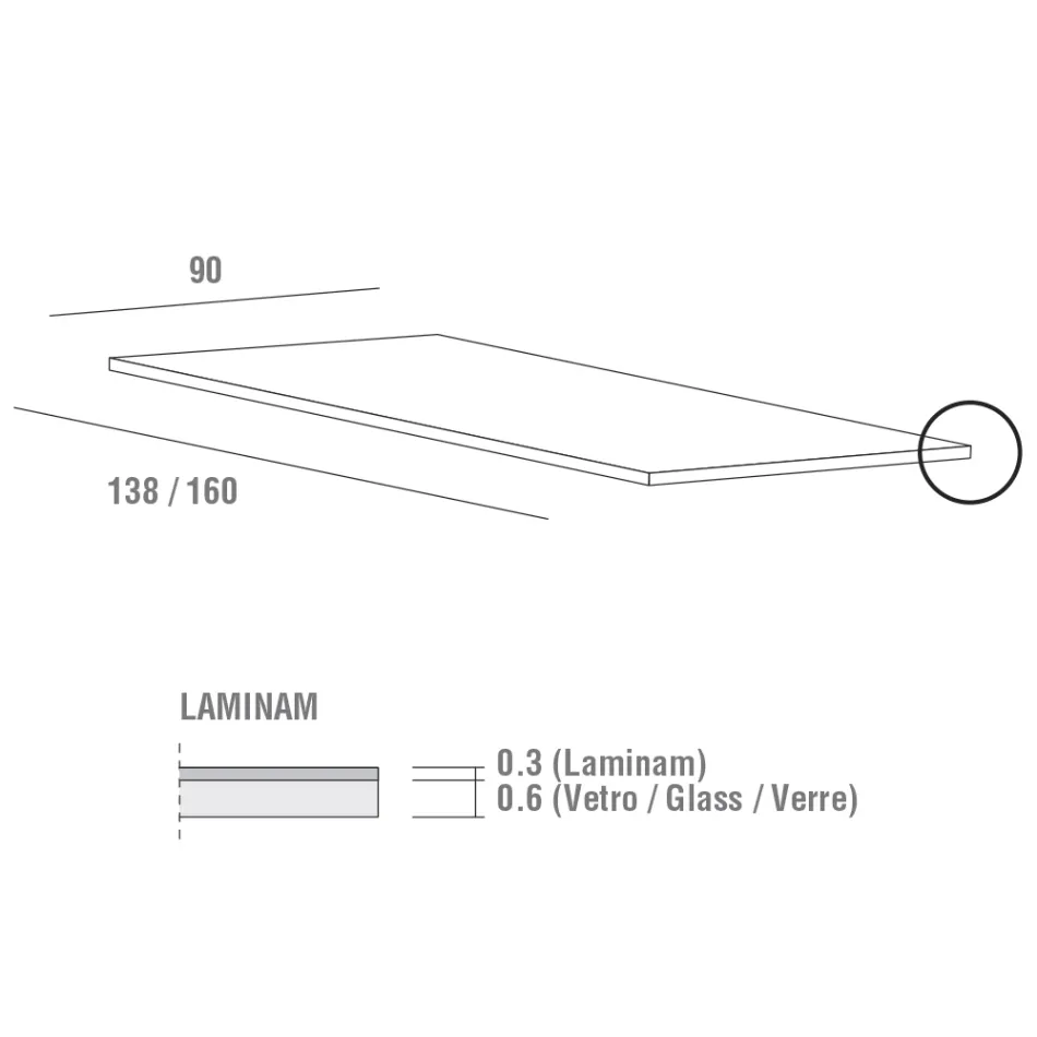 Utdragbart köksbord i Fine Laminam Keramik Tillverkat i Italien - Efisto Viadurini