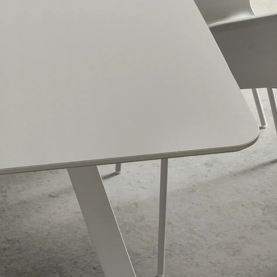 Köksbord med fatskiva i Fenix Made in Italy, Luxury - Lingotto Viadurini