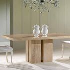 Designer köksbord i Daino Marble Tillverkad i Italien - Zarino Viadurini