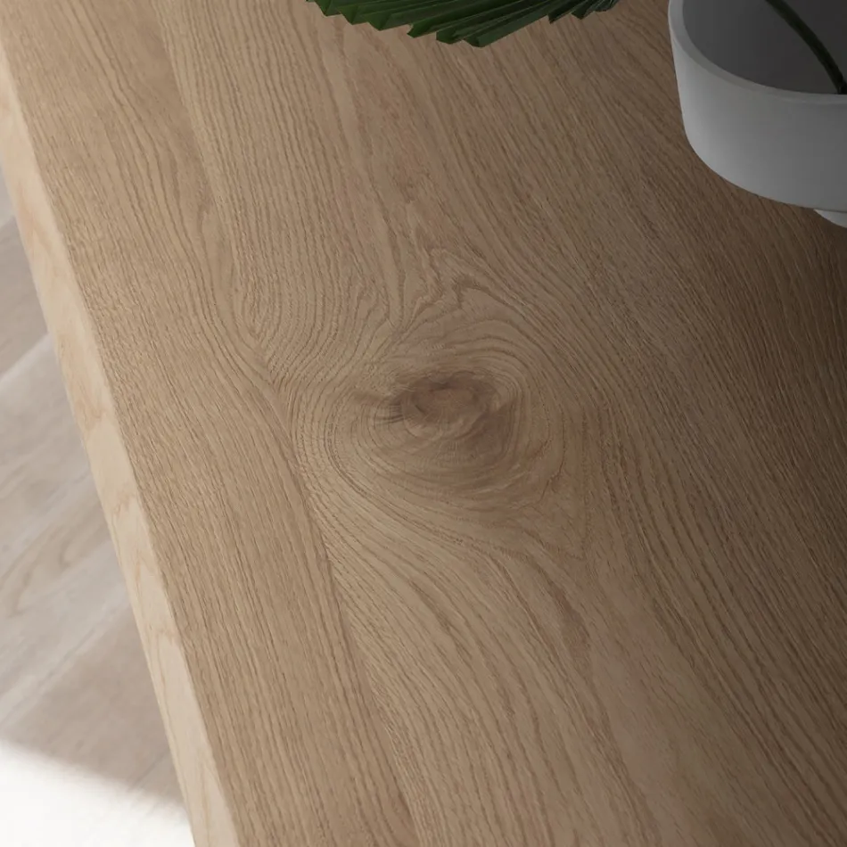 Fast metall köksbord och träskiva tillverkad i Italien - Bastiano Viadurini