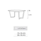 Fast metall köksbord och träskiva tillverkad i Italien - Bastiano Viadurini