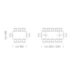 Fenix Köksbord Utdragbart upp till 300 cm Tillverkat i Italien - Grotta Viadurini