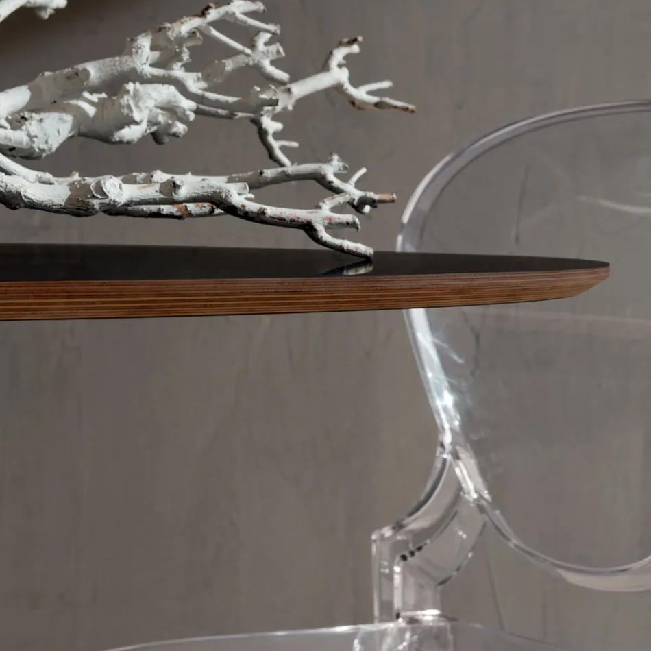 Köksbord i Fenix och lackad syntetisk marmor Tillverkat i Italien - Brontolo Viadurini