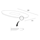 Köksbord i Fenix och lackad syntetisk marmor Tillverkat i Italien - Brontolo Viadurini