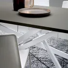 Köksbord i Fenix och vitmetall av kvalitet Made in Italy - Carlino Viadurini