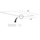 Köksbord i Fenix och vitmetall av kvalitet Made in Italy - Carlino Viadurini