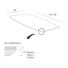 Hpl köksbord med antracit metallbas tillverkad i Italien - Aresto Viadurini