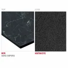 Hpl köksbord med antracit metallbas tillverkad i Italien - Aresto Viadurini