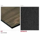 Hpl köksbord med antracit metallbas tillverkad i Italien - Aresto Viadurini