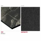 Hpl köksbord med antracit metallbas tillverkad i Italien - Aresto Viadurini