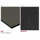 Hpl köksbord med antracit metallbas tillverkad i Italien - Aresto Viadurini