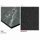 Hpl köksbord med antracit metallbas tillverkad i Italien - Aresto Viadurini