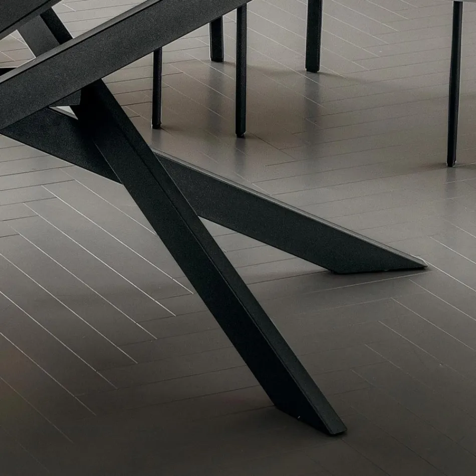 Köksbord i Laminam med metallstruktur Tillverkat i Italien - Carlino Viadurini