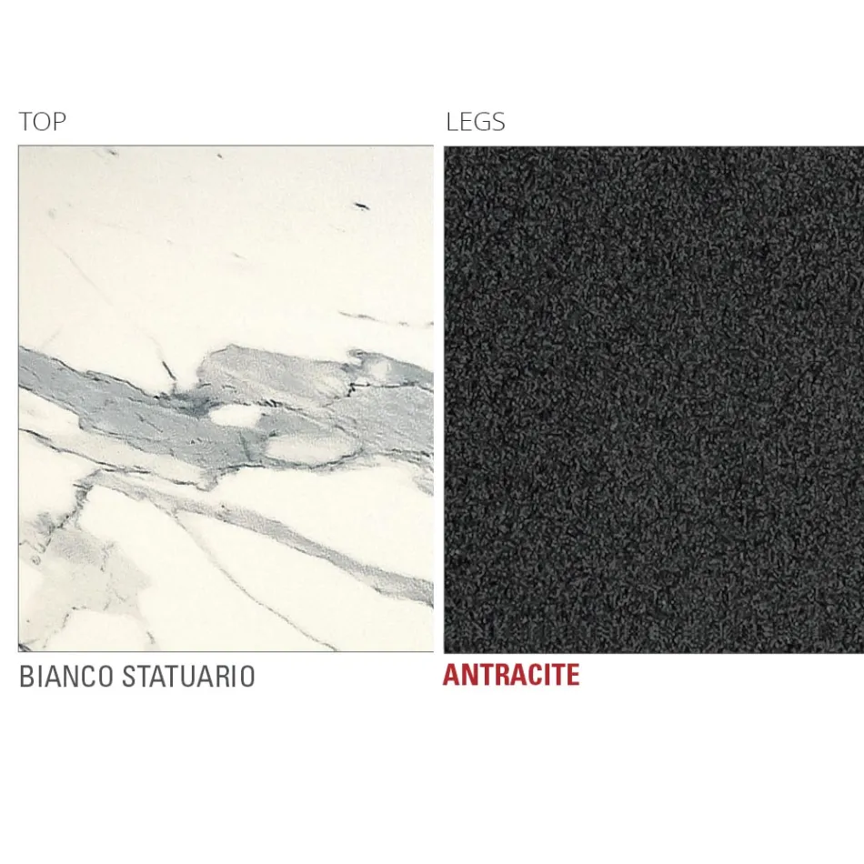 Köksbord i Laminam med metallstruktur Tillverkat i Italien - Carlino Viadurini