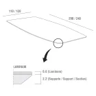 Köksbord i Laminam med metallstruktur Tillverkat i Italien - Carlino Viadurini