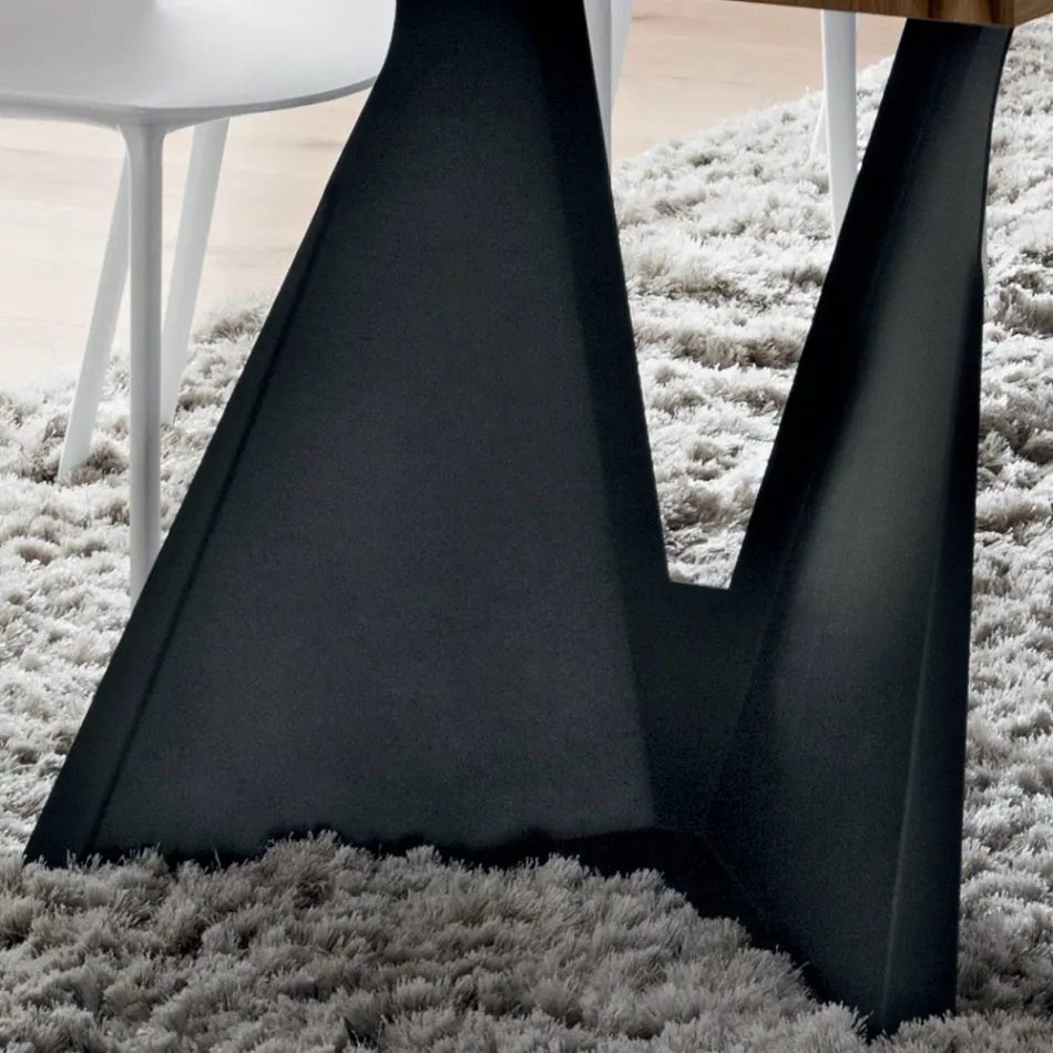 Köksbord i trä och metall Tillverkat i Italien, hög kvalitet - Dotto Viadurini