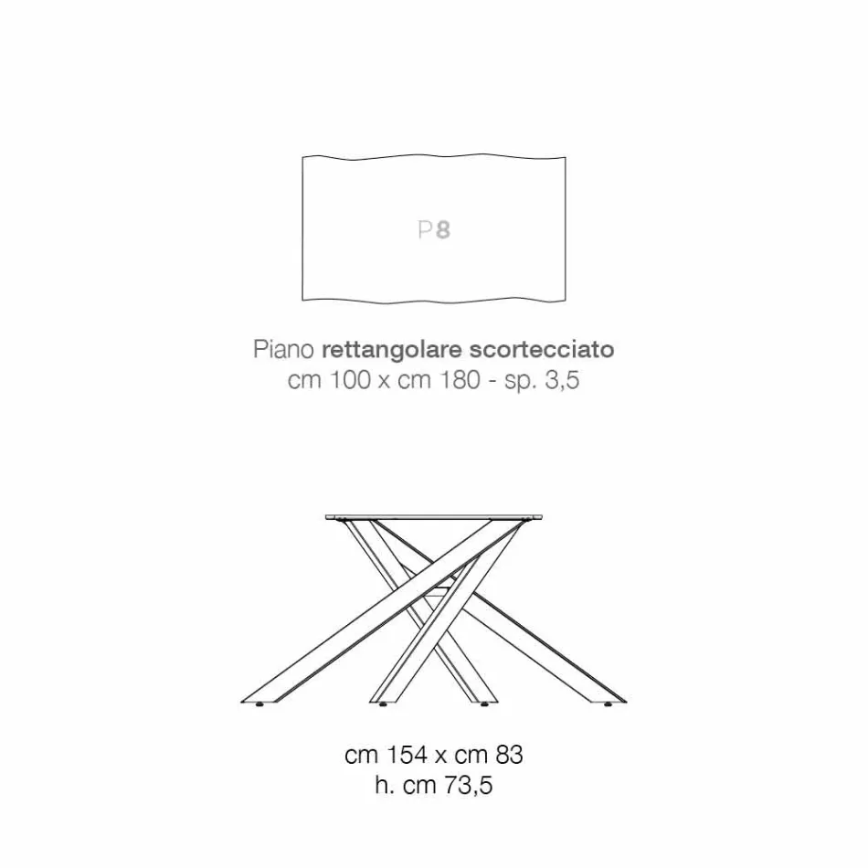 Tillverkad i Italien design massivt trä köksbord, Dionigi Viadurini