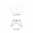 Köksbord i MDF och metall tillverkad i Italien, Wilmer Viadurini