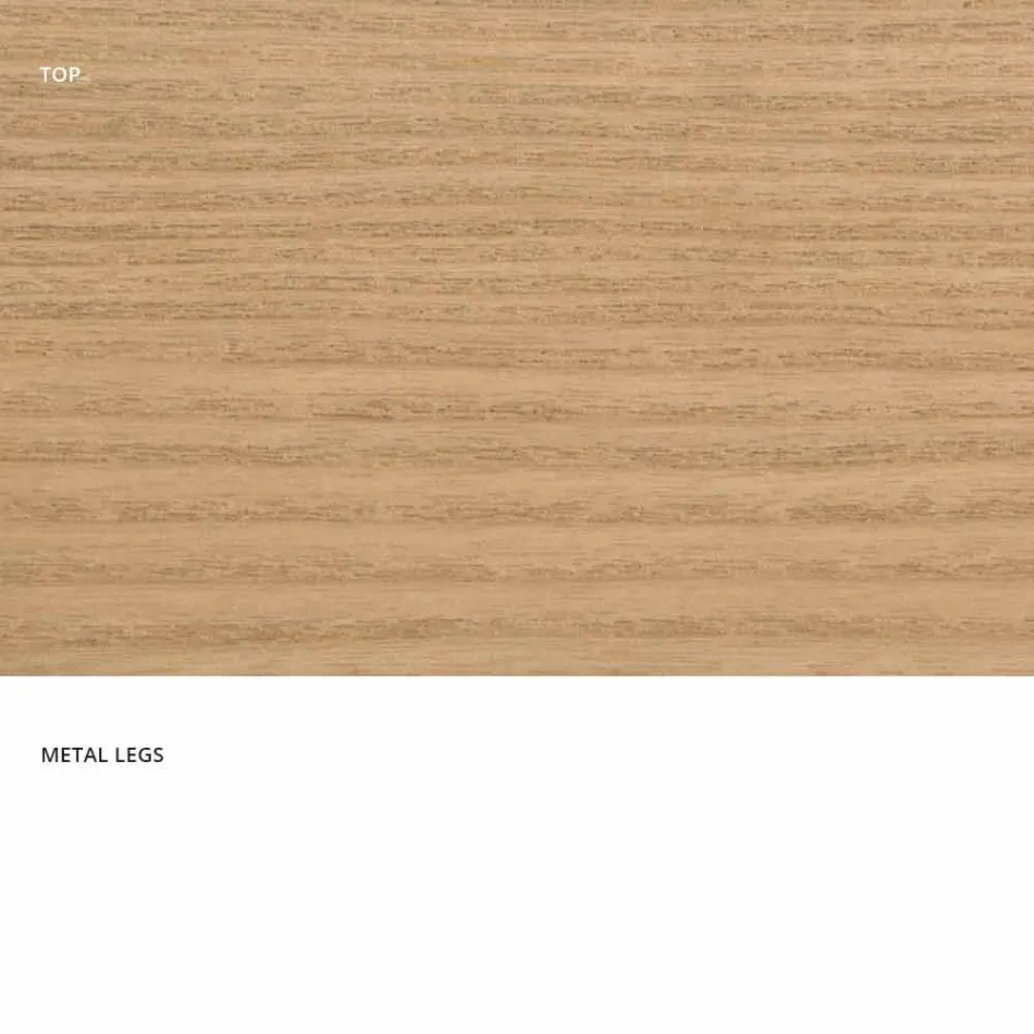 Köksbord i MDF och metall tillverkad i Italien, Wilmer Viadurini